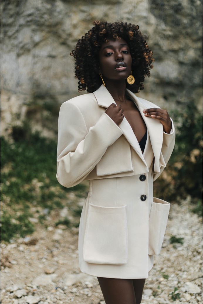 WARDA LIGHT BEIGE BLAZER