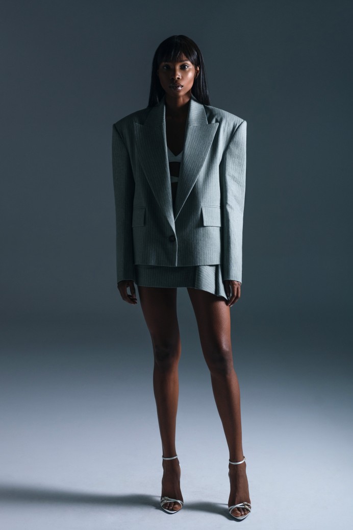 LOUNA BLAZER IN STRIPE