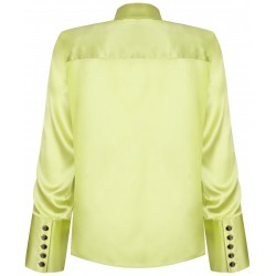 Alina limonka koszula z jedwabiu
