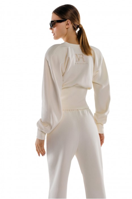 Teri waniliowa bluza dresowa