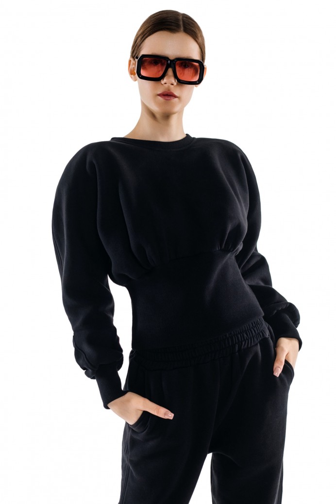 TERI CZARNA BLUZA DRESOWA TERI CZARNA BLUZA DRESOWA
