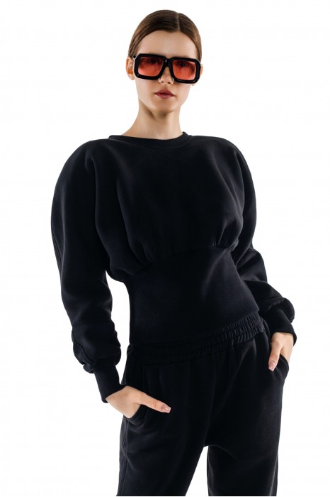 SARGAS CZARNE SPODNIE DRESOWE