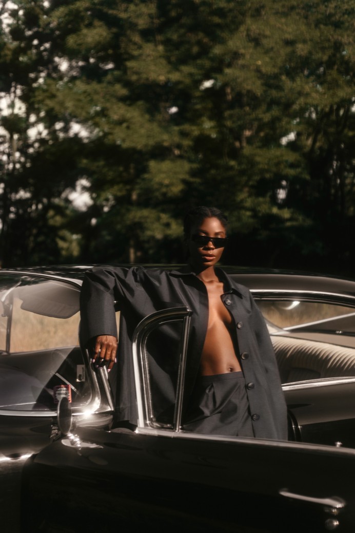 BLAISE GRAPHITE BLOUSE