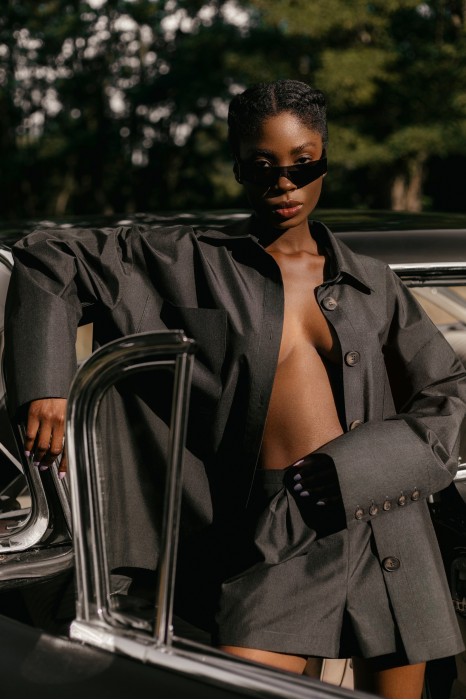 BLAISE GRAPHITE BLOUSE