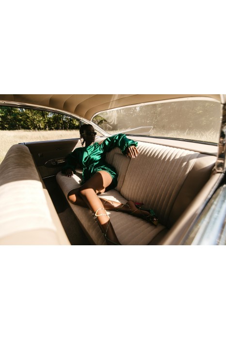 ANAIS BOTTLE GREEN DRESS