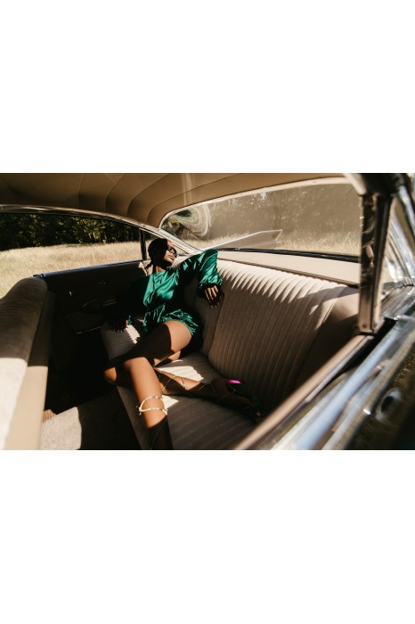 ANAIS BOTTLE GREEN DRESS